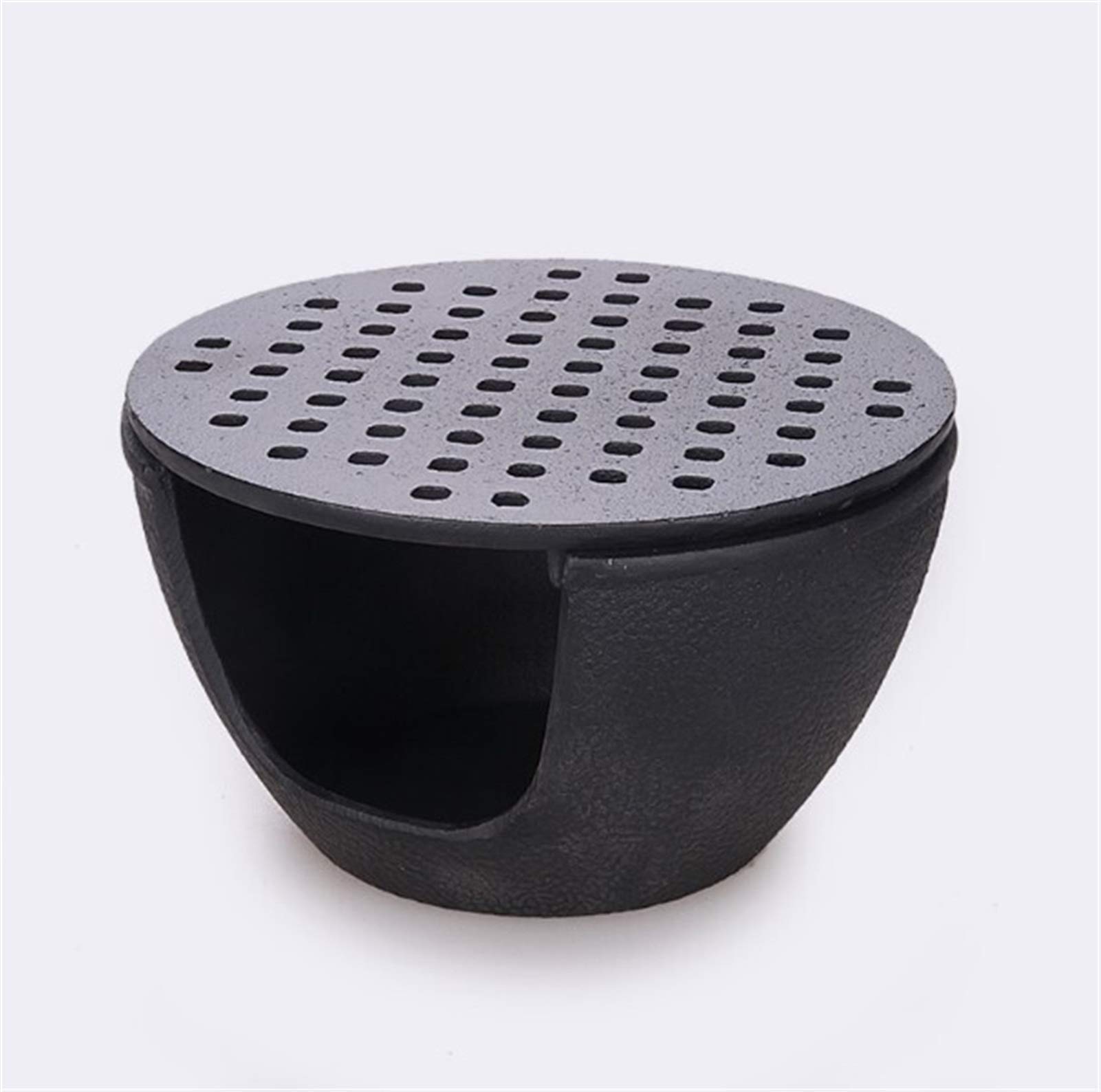 Portable Cast Iron Charcoal BBQ Grill - Small Retro Outdoor/Indoor Barbecue Grill for Camping, Picnics & Backyard Cooking - Mini Tea Oven Heating Stove for Home & Travel Use
