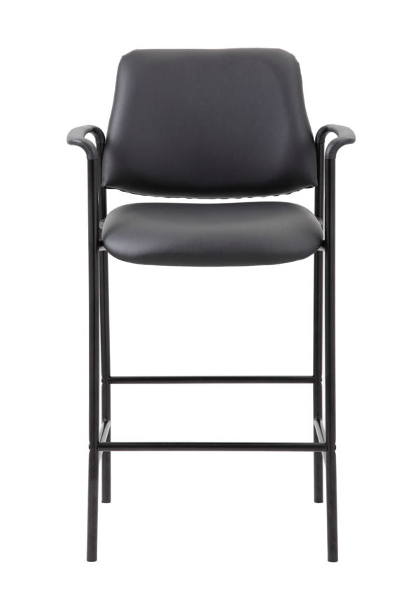 Boss Contemporary Black Caressoft Counter Stool B169503 - Modern Bar Stool for Kitchen Island, Breakfast Nook & Home Bar Decor