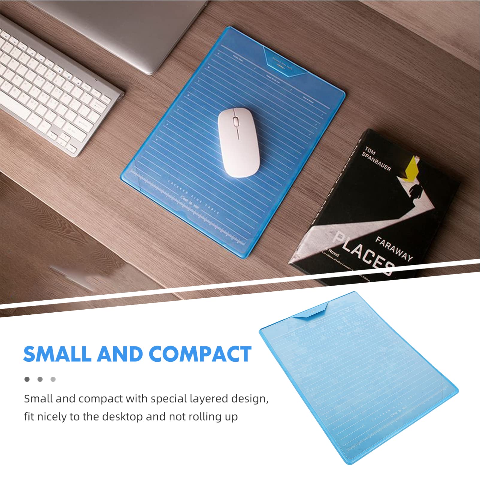 NUOBESTY Waterproof Mouse Pad - Non-Slip PU Desk Mat for Laptop & Computer | Multi-Purpose Writing Pad with Layered Design | Perfect for Office, Gaming & Home Workspace