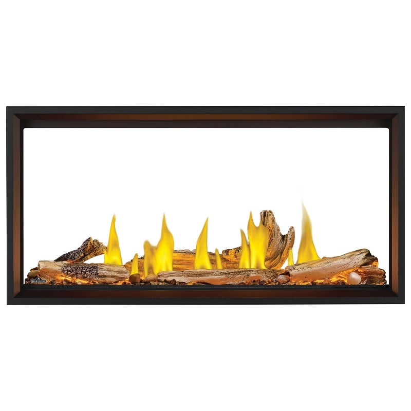 Napoleon TLV50N2 Tall Vector 50 See-Through Linear Direct Vent Gas Fireplace - Modern Heating for Living Rooms & Patios