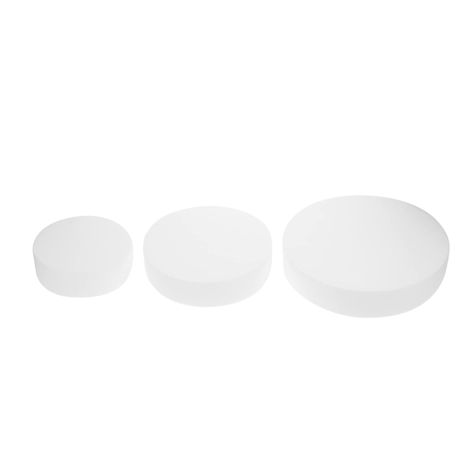 3-Tier Styrofoam Cake Dummy Set (3-Piece) - Round Foam Cake Models for Wedding, Baby Shower & Birthday Decorations | Perfect for Cake Decorating Practice & Display