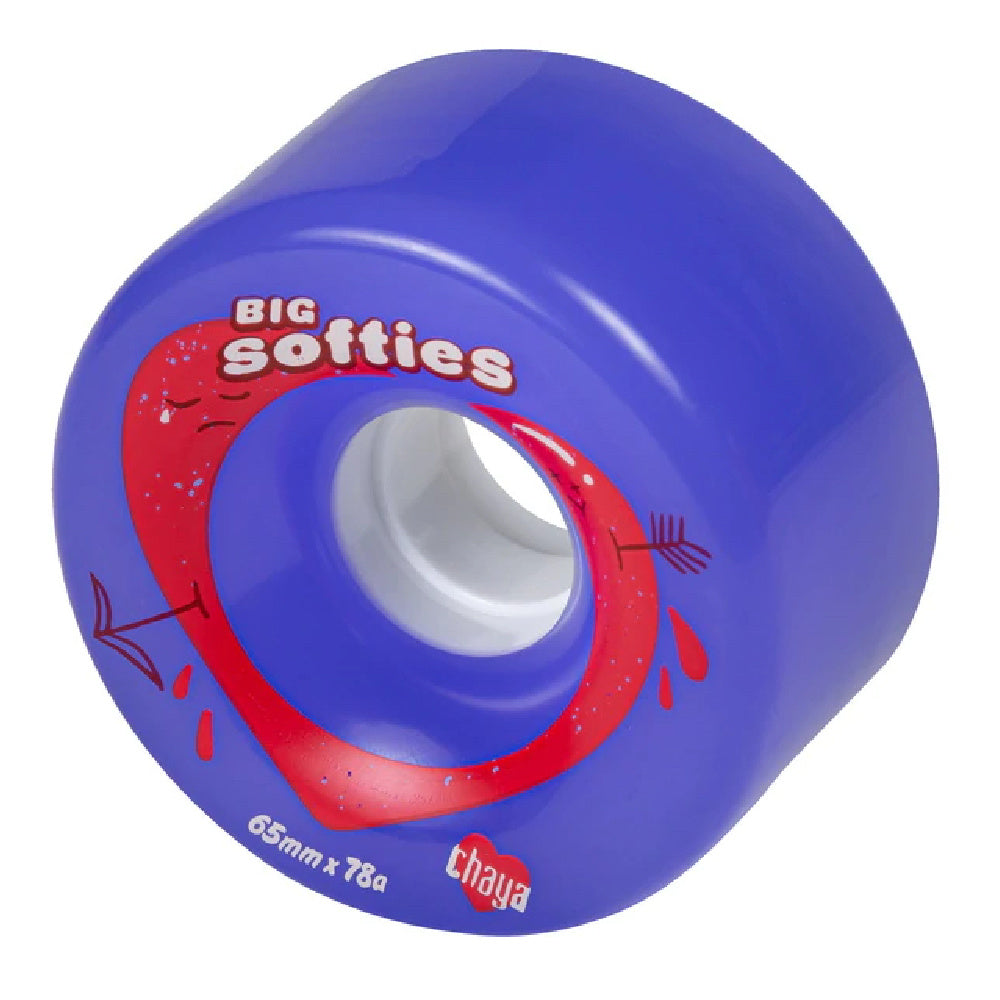 Chaya Big Softie 65mm Skateboard Wheels - 4 Pack Set for Smooth Cruising & Street Skating