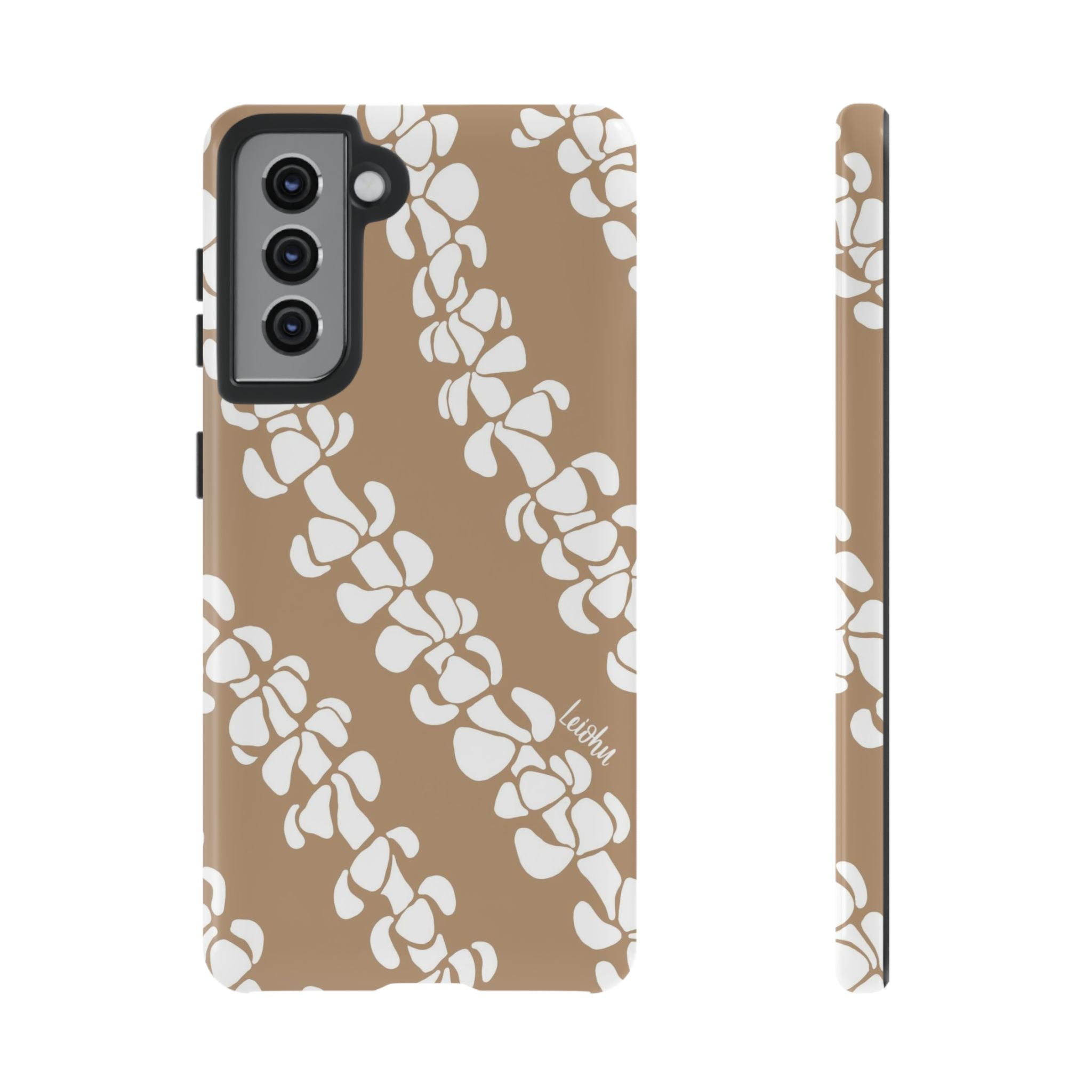 Premium Puakenikeni Tan Leather Case for Samsung Galaxy - Durable Protection with Stylish Design for Everyday Use