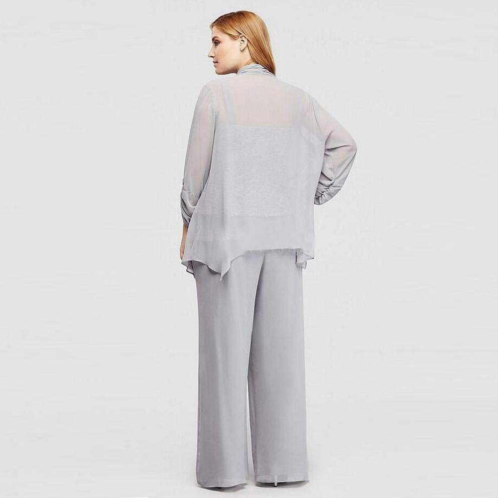 3-Piece Mother of the Bride Pant Suits - Elegant Spaghetti Strap Lace & Chiffon Outfit for Women - Plus Size Formal Wear for Weddings, Parties & Special Occasions