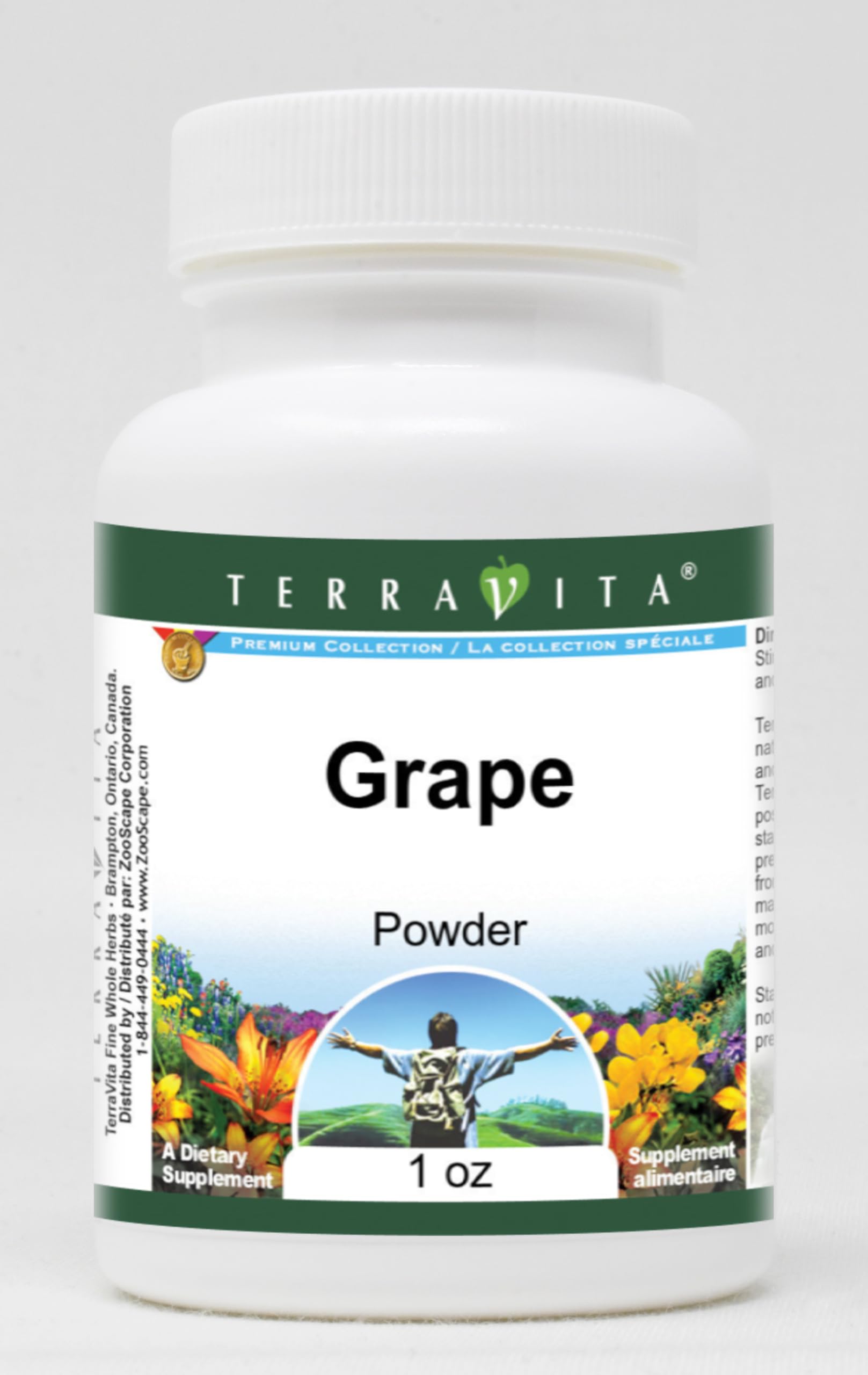 Terravita Organic Grape Powder - 1 oz (ZIN: 520458) | Antioxidant Superfood for Smoothies, Baking & Wellness Drinks