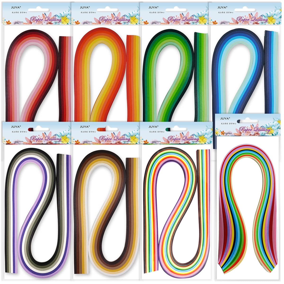 Premium Paper Quilling Kit with 960 Strips & 14 Tools (3mm Width, Blue Tools, Includes Glue) - Perfect for DIY Crafts, Scrapbooking, and Handmade Greeting Cards