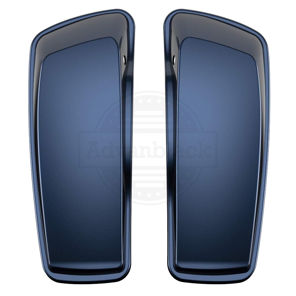 Premium Moto Onfire Saddlebag Lids for Harley Touring, Street Glide & Road Glide Special (2014-2020) - Midnight Blue | Durable Motorcycle Luggage Accessories for Long Rides & Road Trips