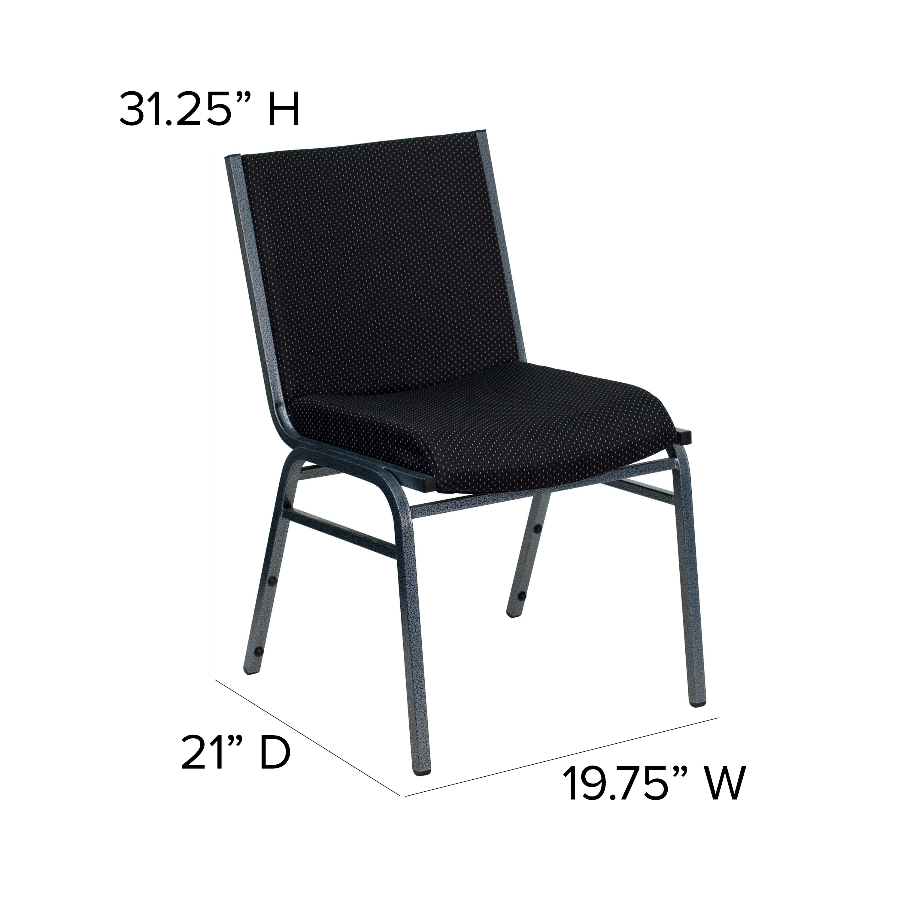 FLASH HERCULES Series Heavy Duty Patterned Fabric Stack Chair - Durable & Comfortable for Office, Events, and Outdoor Use