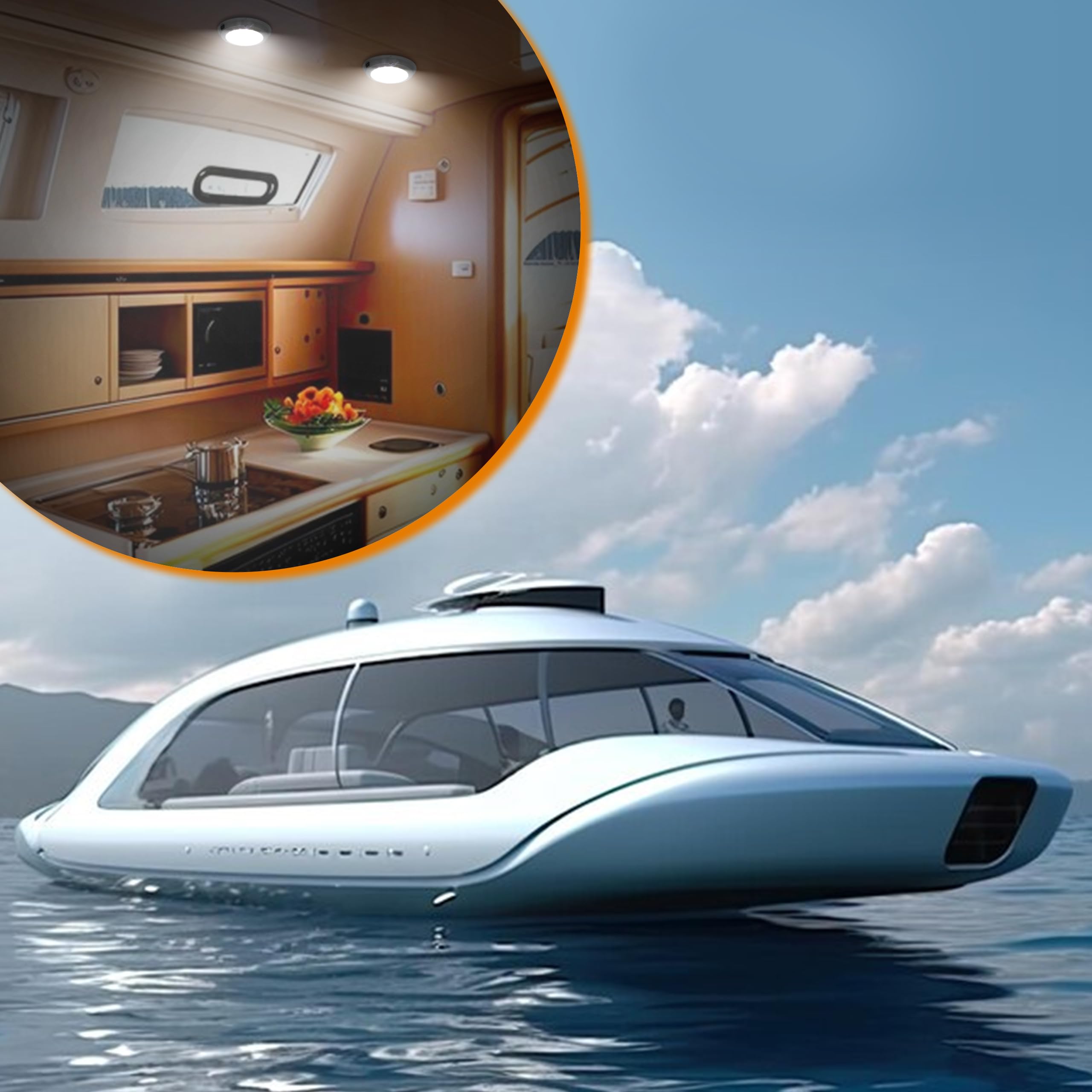 12V Marine Boat Dome Light - 5.5