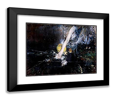 Black Modern Wood Frame with Double Matting