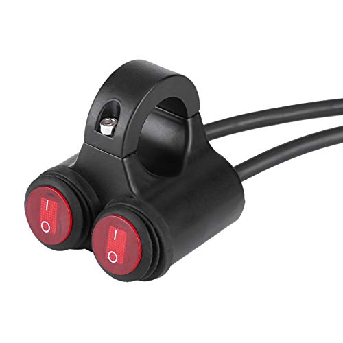 Universal 22mm Motorcycle Handlebar Switch - Headlight, Brake, Fog Lights & Horn Dual Control Button for ATV & Motorcycles | Durable Handlebar Light Switch for Off-Road Riding & Night Commuting