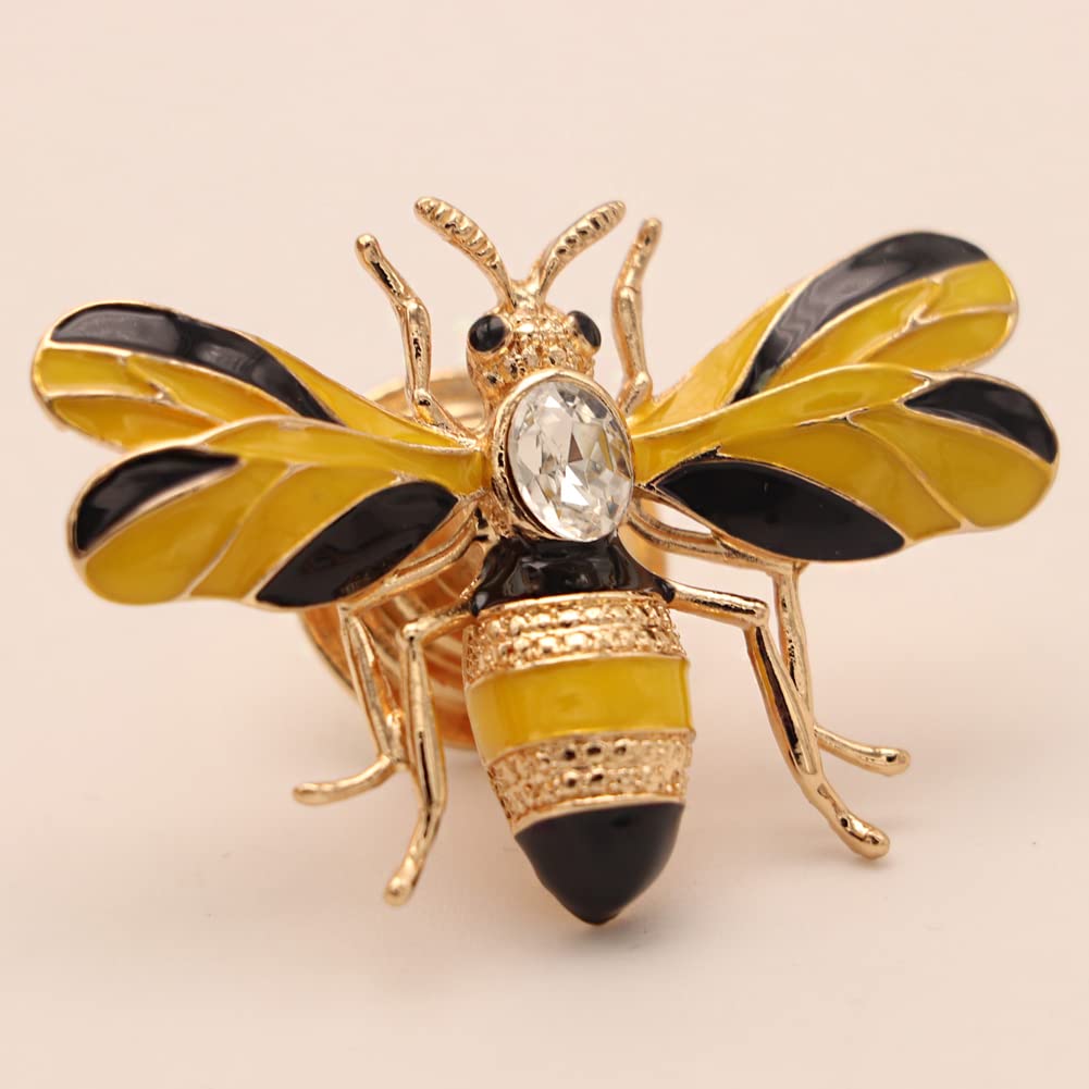 Elegant Bee Cabinet Knobs 4-Pack - Drawer & Wardrobe Handles for Kitchen & Furniture