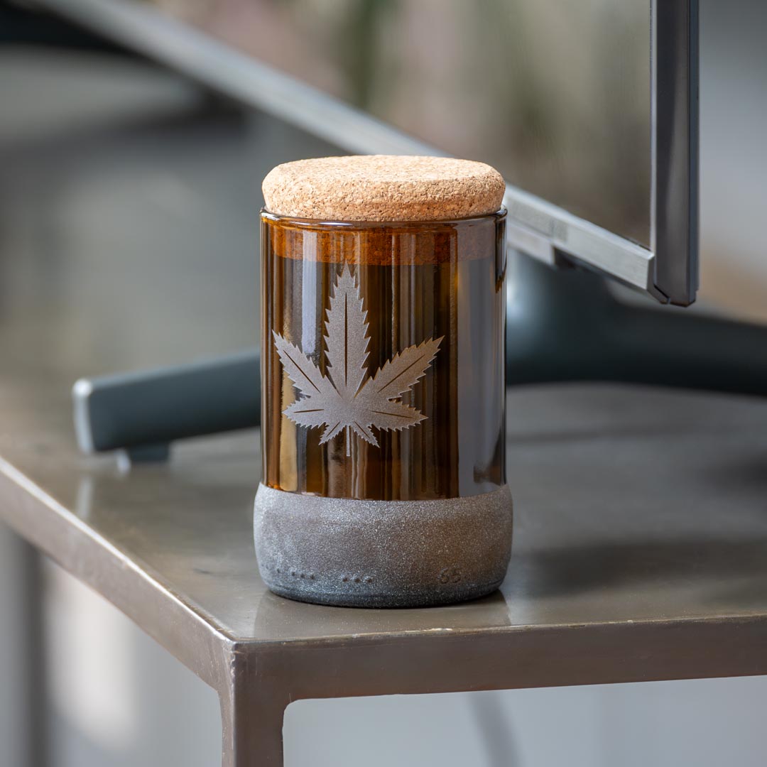 Twice Around Go Green! 3.5-Inch Glass Stash Jars with Cork Stoppers - 12 Pack | Perfect for Storing Herbs, Spices & Small Items | Eco-Friendly Home Organization