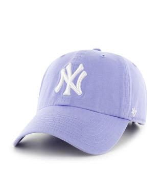 47 Brand New York Yankees Cleanup Adjustable Baseball Cap - Lavender & White - Perfect for Baseball Games, Outdoor Sports & Casual Wear