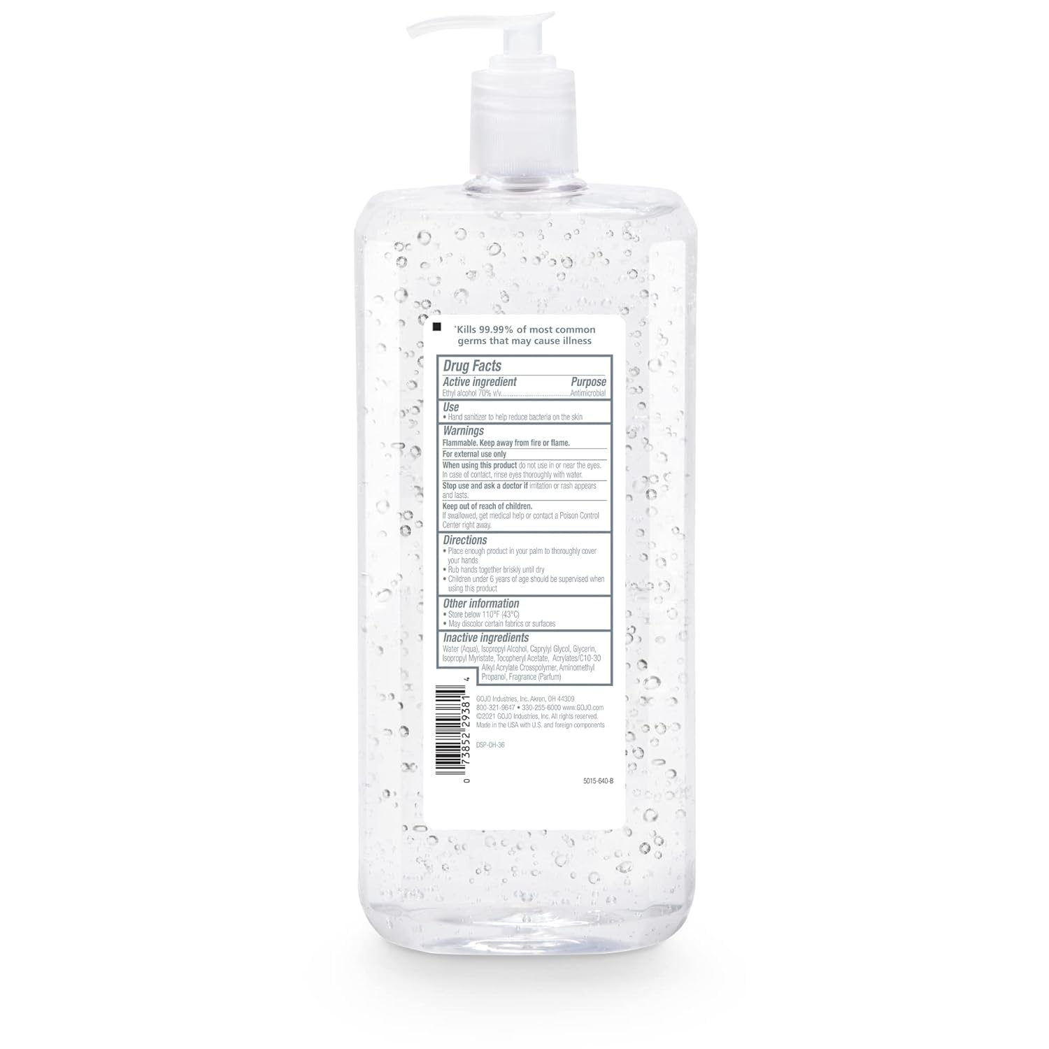 Purell Advanced Hand Sanitizer Refreshing Gel with Clean Scent | 1.5L Pump Bottle (Pack of 1) | Kills 99.99% Germs | Alcohol-Based Sanitizer for Home, Office & Travel | 5015-04
