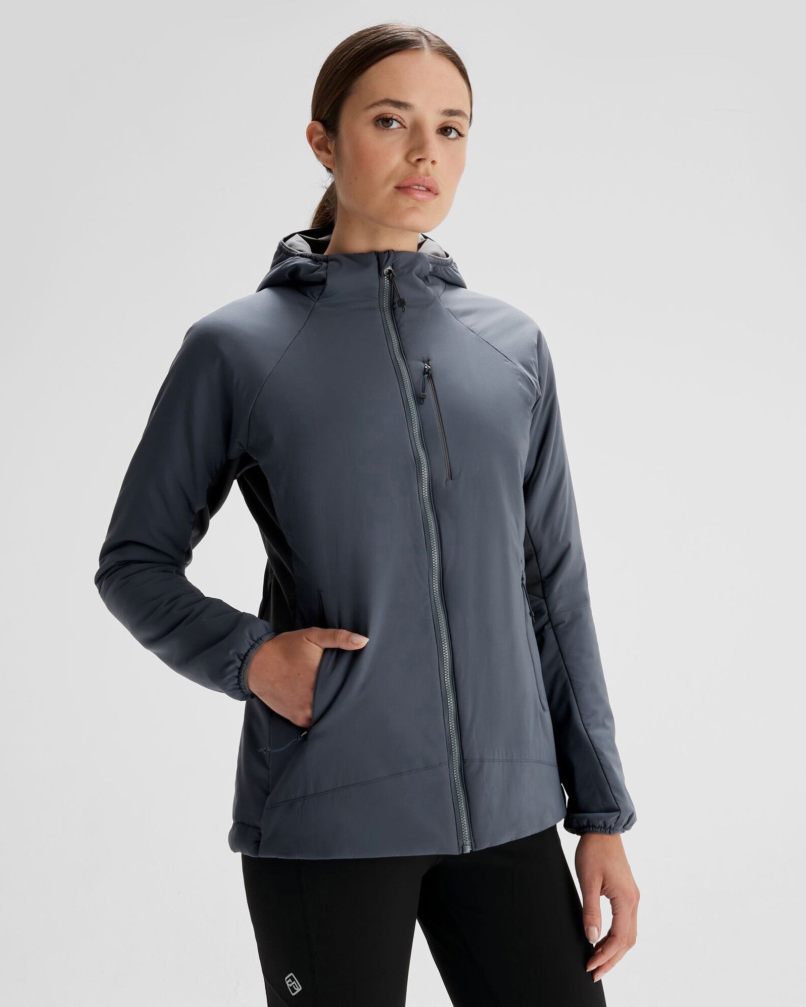 Women's Seeker PrimaLoft® Active Hooded Jacket - Lightweight Insulated Winter Coat for Outdoor Activities, Hiking & Running - Night Black