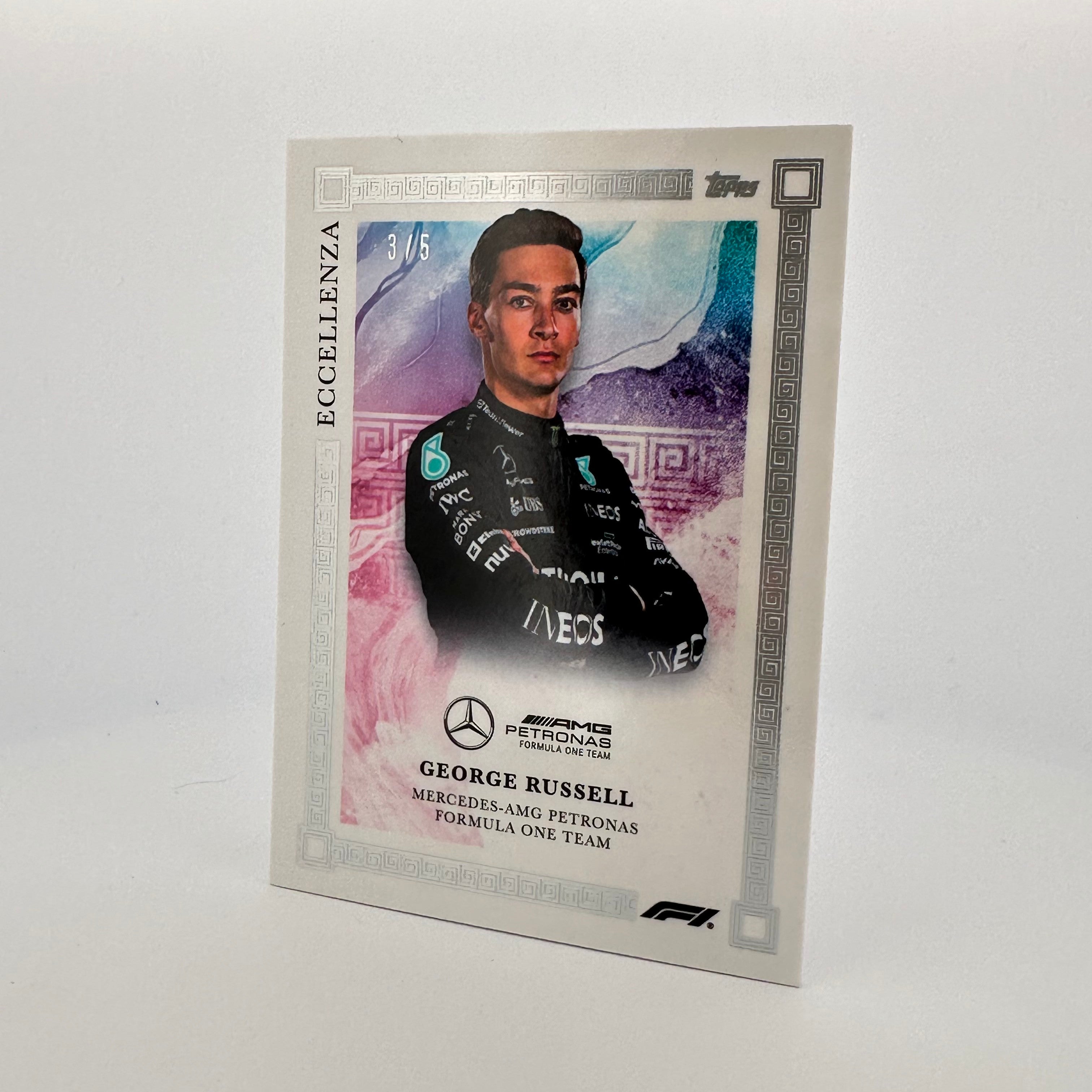 2023 George Russell Rainbow 3/5 Eccellenza Formula 1 Collectible Card - Perfect for F1 Fans, Sports Memorabilia Collectors and Racing Enthusiasts
