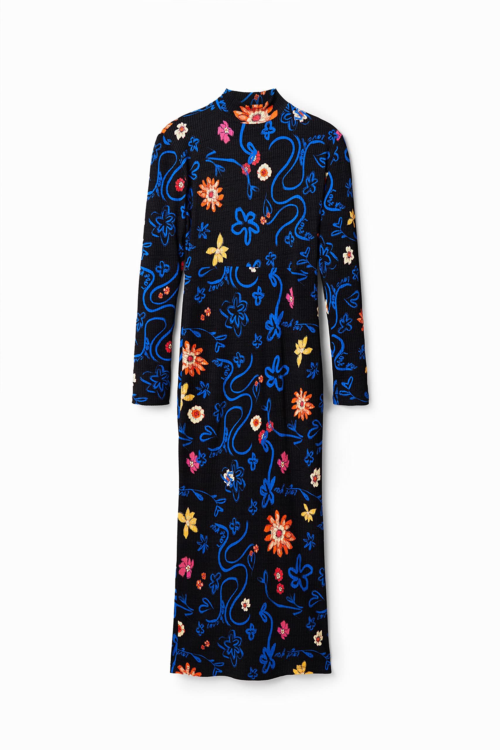 Desigual Women's Long Sleeve Knit Dress - Stylish & Comfortable Fall/Winter Dress for Work, Party & Casual Outings