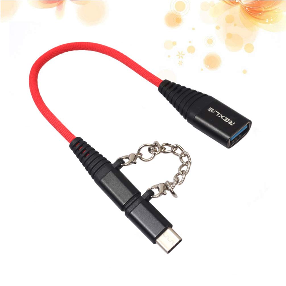 Type-C to USB-C & Micro OTG Adapter for Phone Tablet Laptop - Black
