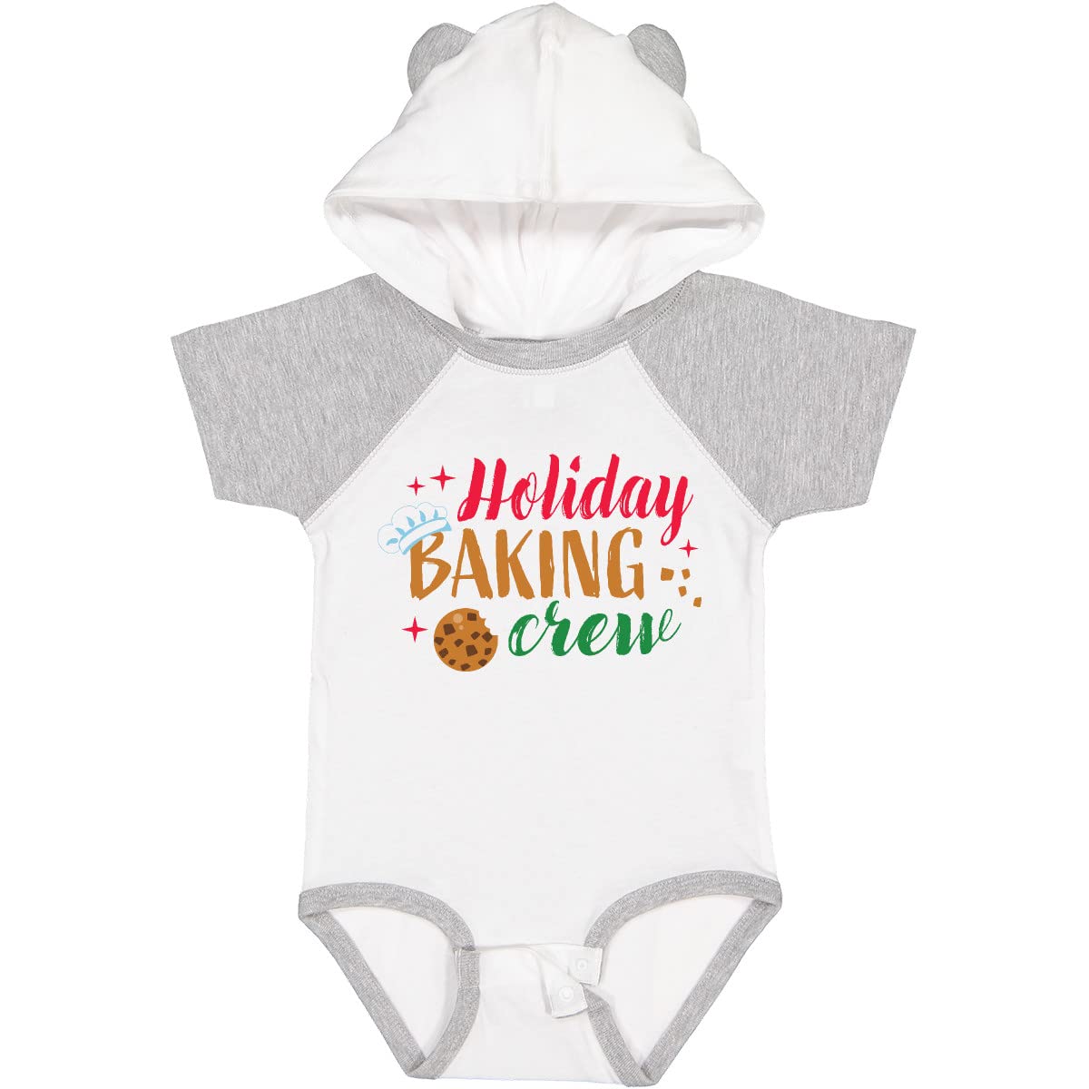 Inktastic Christmas Holiday Baking Crew with Cookie and Chef Hat Baby Bodysuit - Cute Infant Outfit for Baking, Holiday Photos & Family Gatherings