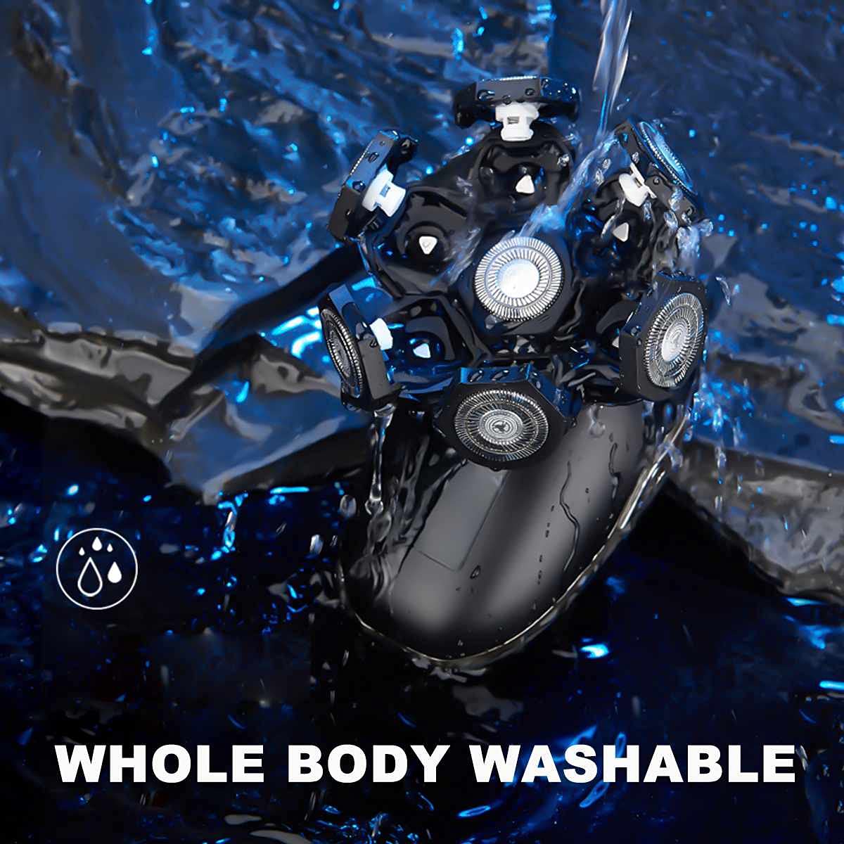 7D Electric Head Shaver for Bald Men - Wet/Dry Rechargeable Shaver with Digital Display | Men's Grooming Kit for Facial Hair, Beard & Head Shaving | Perfect for Home, Travel & Gym Use