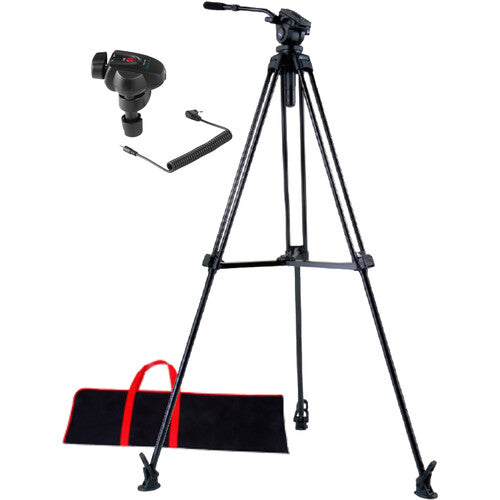 Acebil J 805MX(N) Prosumer Tripod System with Mid-Level Spreader & SZ 300 Zoom Controller - Professional Photography & Videography Support for DSLR Cameras, Video Production, and Live Streaming