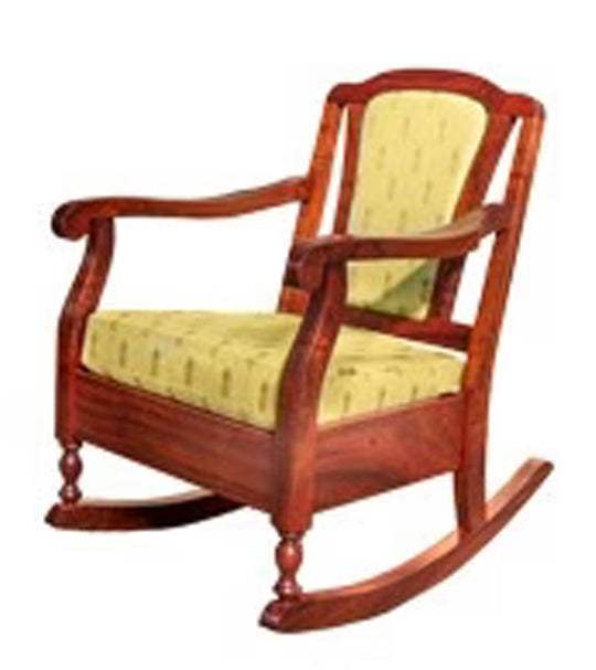 Comfortable Koele Rocking Chair with Upholstered Back - Perfect for Nursery, Living Room & Outdoor Relaxation