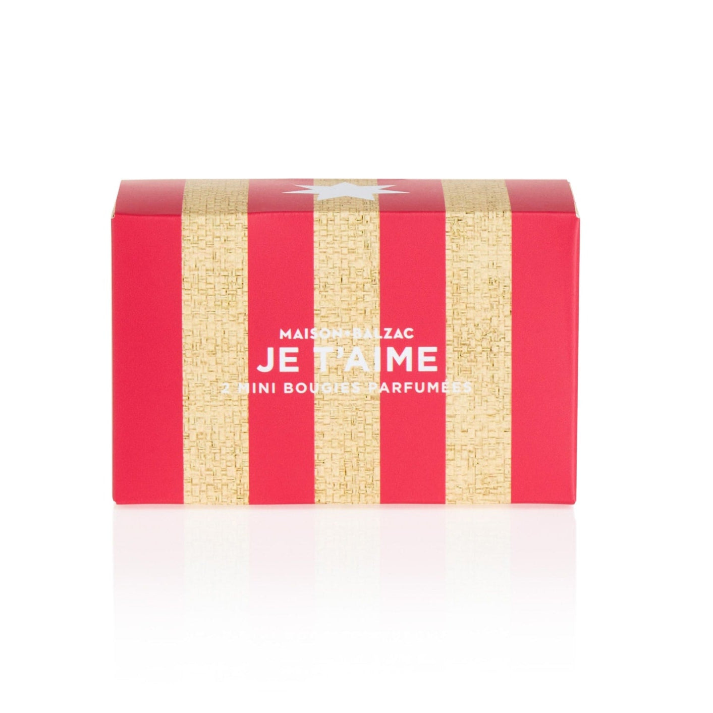 MAISON BALZAC Luxury Scented Candle Duo Set - Je T'Aime (Set of 2) | Romantic Home Decor & Gift for Valentine's Day, Anniversary, Wedding | Aromatherapy for Bedroom, Bathroom, Living Room