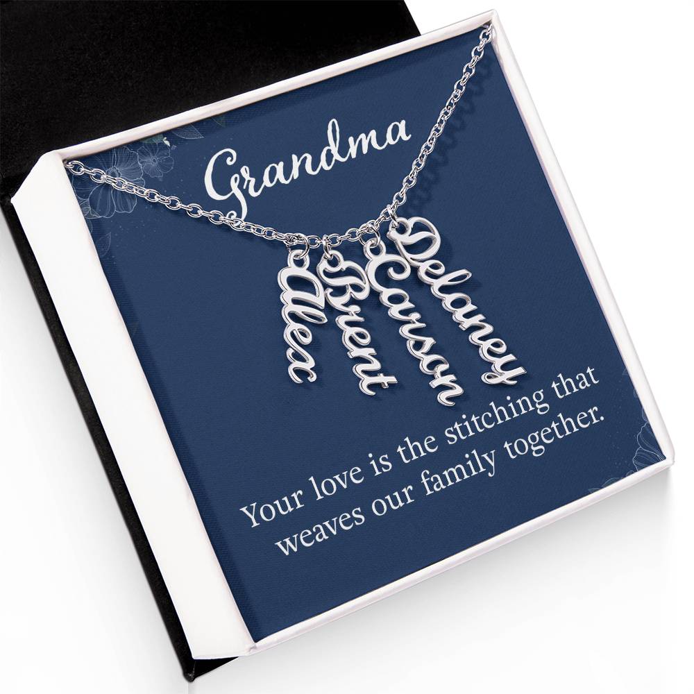 Personalized Grandkids Name Necklace - Custom Engraved Grandma Gift for Birthday, Mother's Day & Anniversary - Perfect for Family Keepsakes & Special Occasions