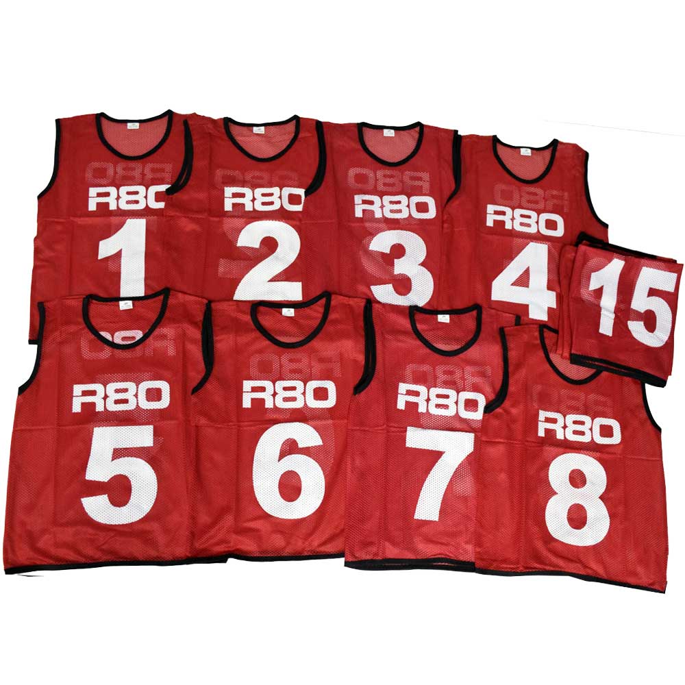 1-15 Numbered Training Bib Sets for Soccer, Basketball & Sports Teams - Reusable Mesh Practice Vests for Kids & Adults