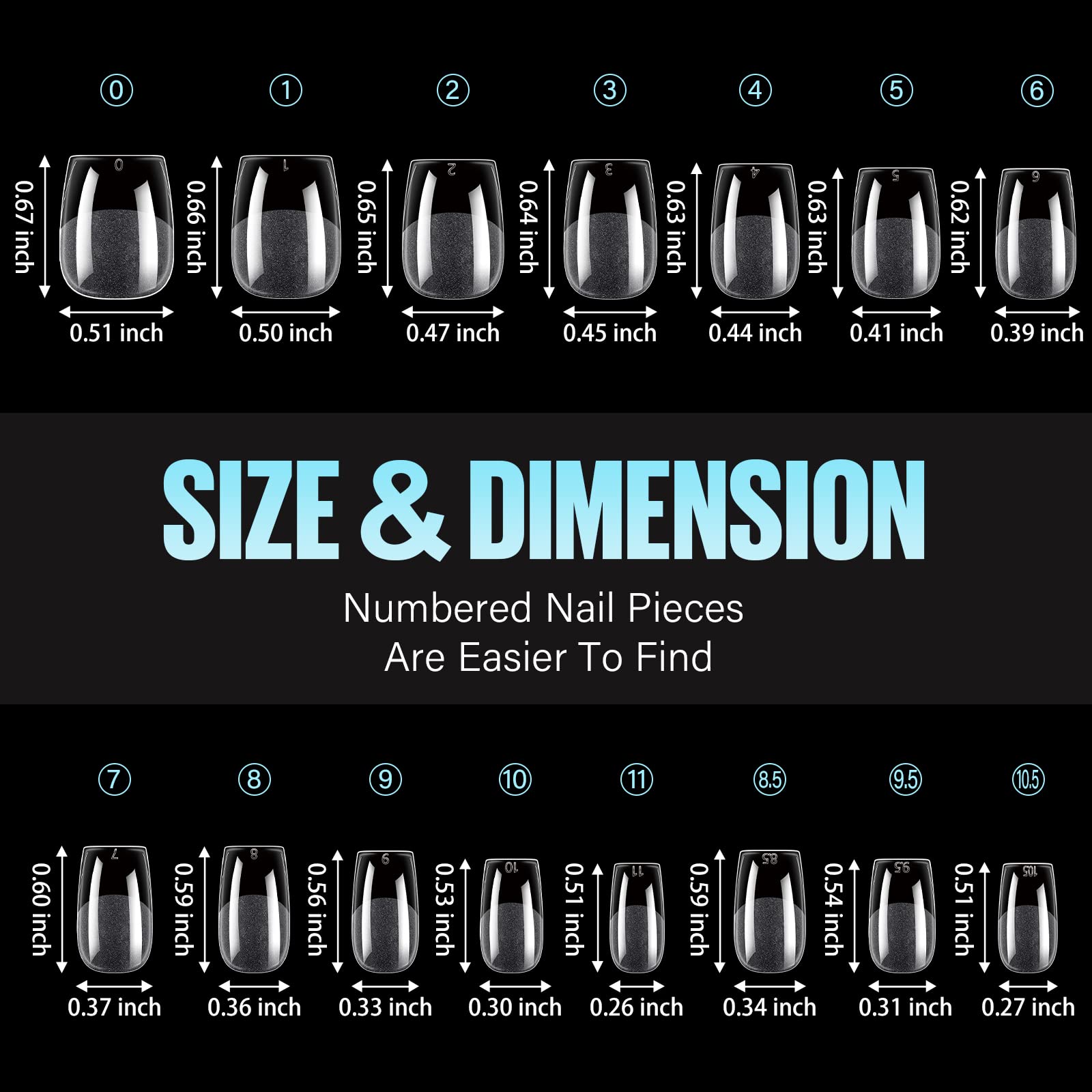 TOMICCA 360Pcs Extra Short Coffin Nail Tips - Soft Acrylic Full Cover Gel Nails for Nail Extension, 15 Sizes Pre-Shaped Half Matte Fake Nails for Beginners DIY & Salon Use - Perfect for Home Manicures, Nail Art & Professional Nail Extensions