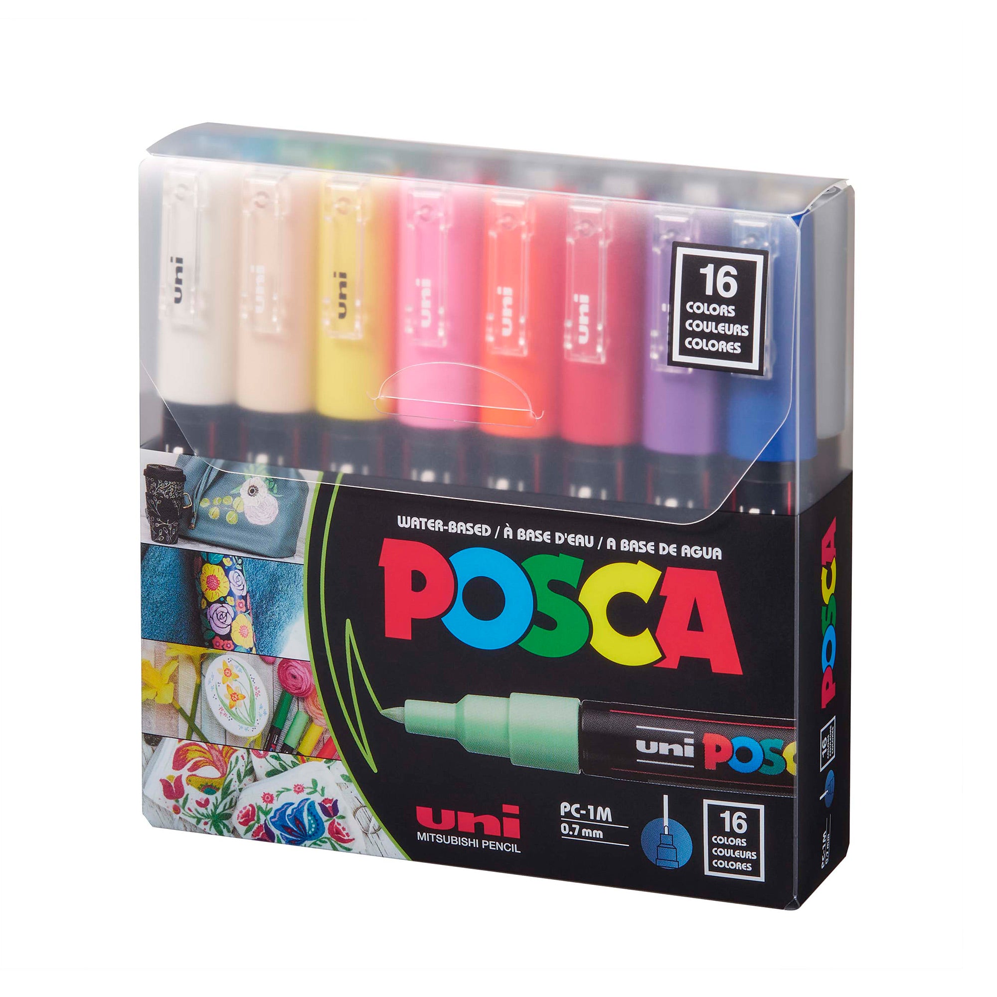 16-Color Basic Fine Tip Marker Set - 0.7mm to 1mm X-Fine Point for Drawing, Sketching & Bullet Journaling