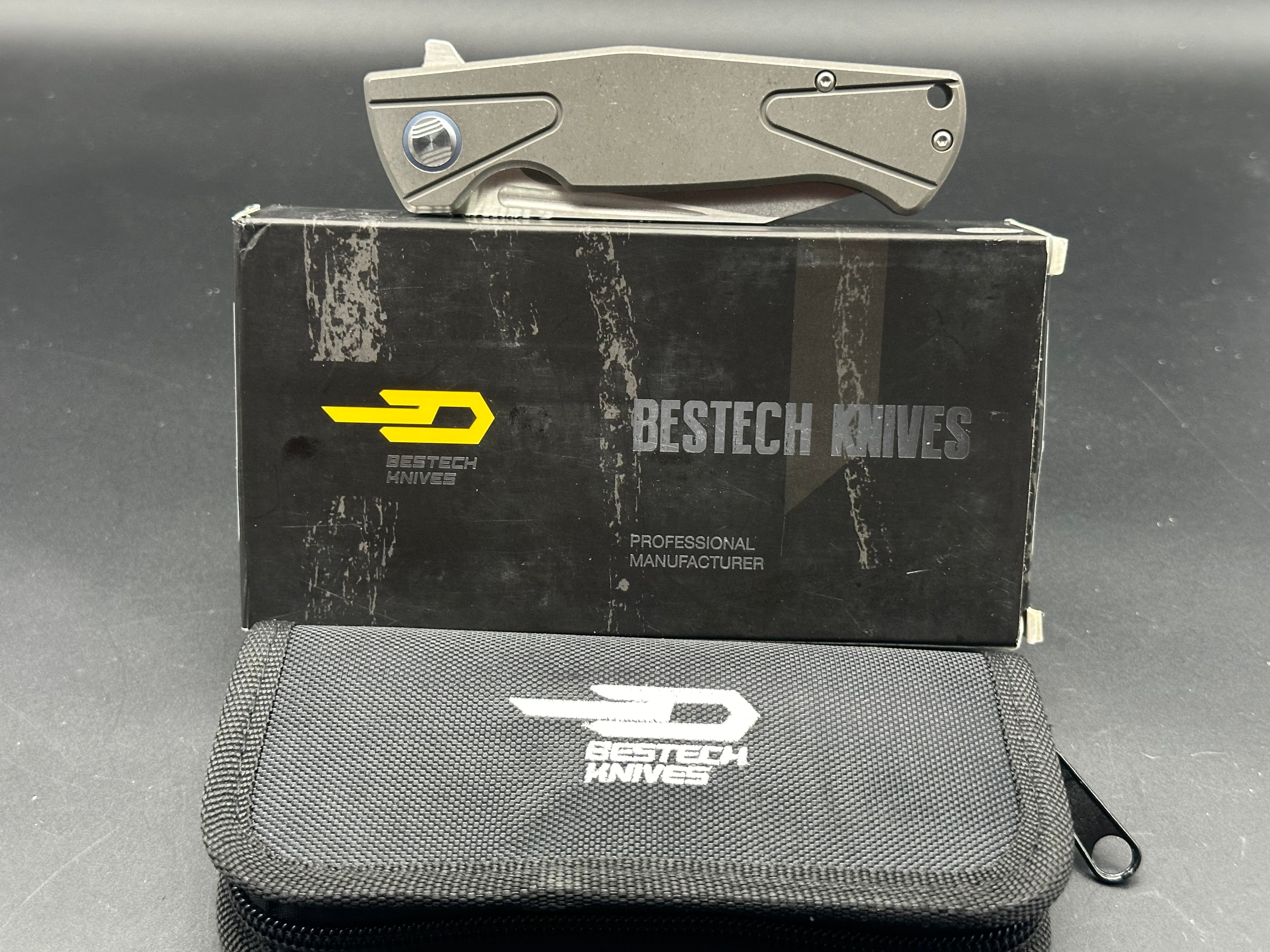 Bestech Horus Titanium Handle Folding Knife with S35VN Steel Blade - Perfect for Camping, Hiking, and Everyday Carry (EDC)
