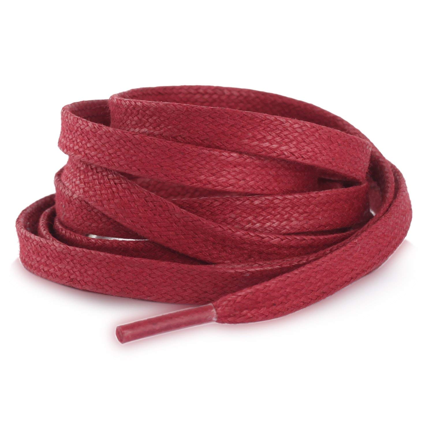 Waterproof Flat Waxed Cotton Shoelaces for Dress Shoes, Boots & Sneakers - Durable & Stylish Laces for Men & Women - Perfect for Office, Outdoor & Casual Wear