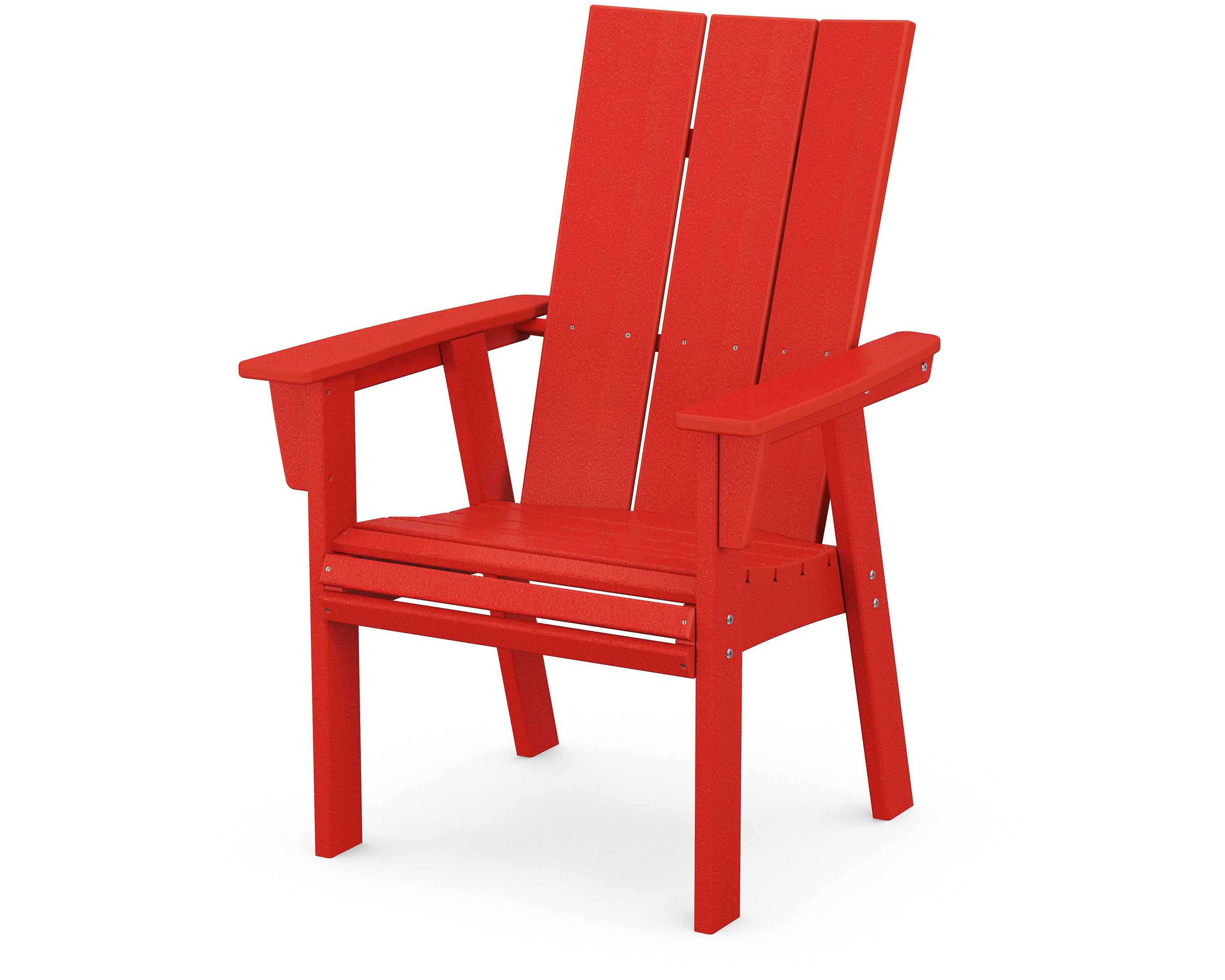 POLYWOOD Modern Curveback Adirondack Dining Chair - Outdoor Patio Furniture, All-Weather Resin, Comfortable Seating for Garden, Poolside & Backyard Relaxation