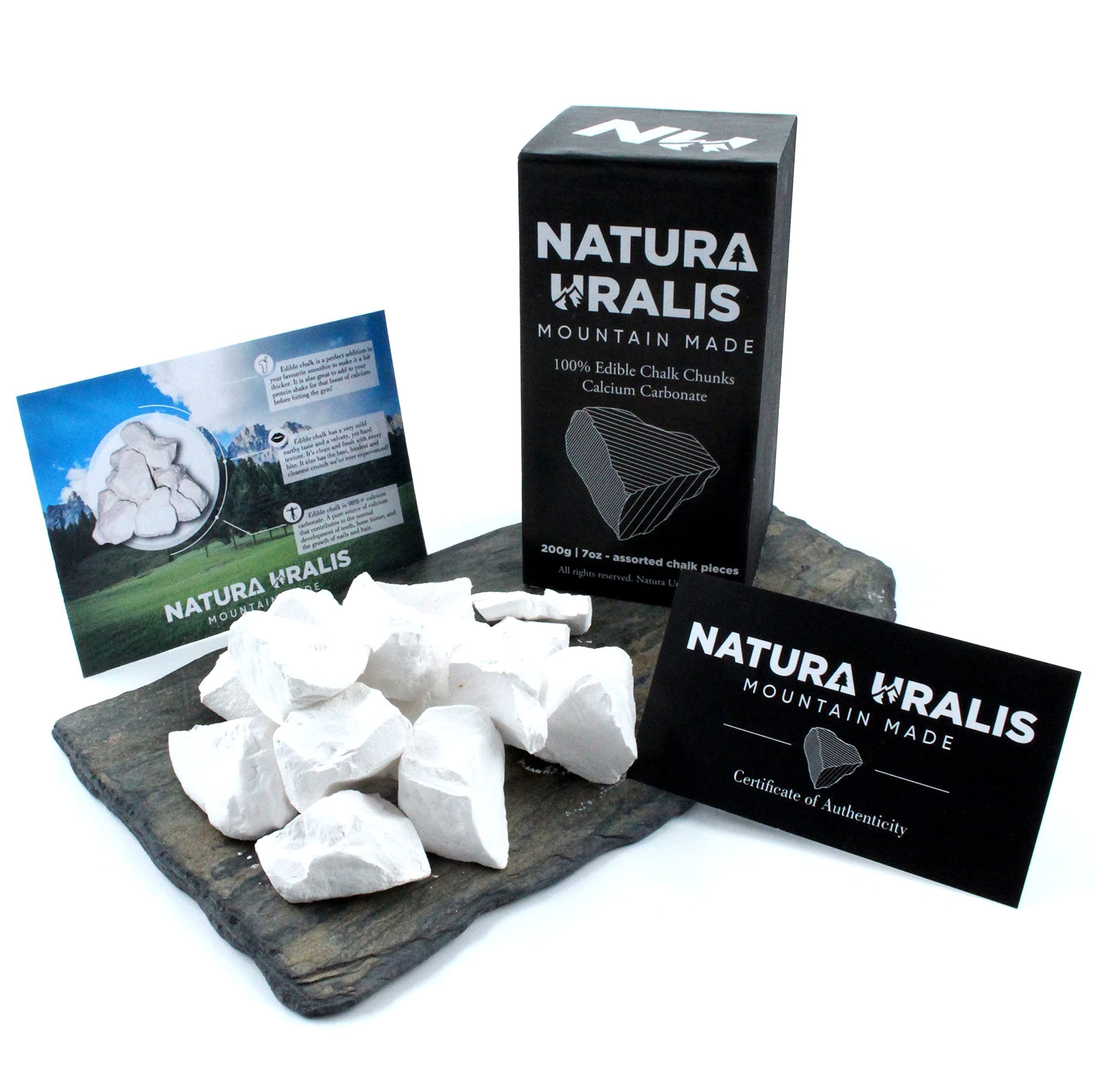 Premium Belgorod Chalk Chunks | 3.5 oz Natural White Chalk Pieces - Crunchy, Earthy & Velvety Texture for ASMR, Calcium Carbonate Supplement | Perfect for Stress Relief, Sensory Play & DIY Crafts