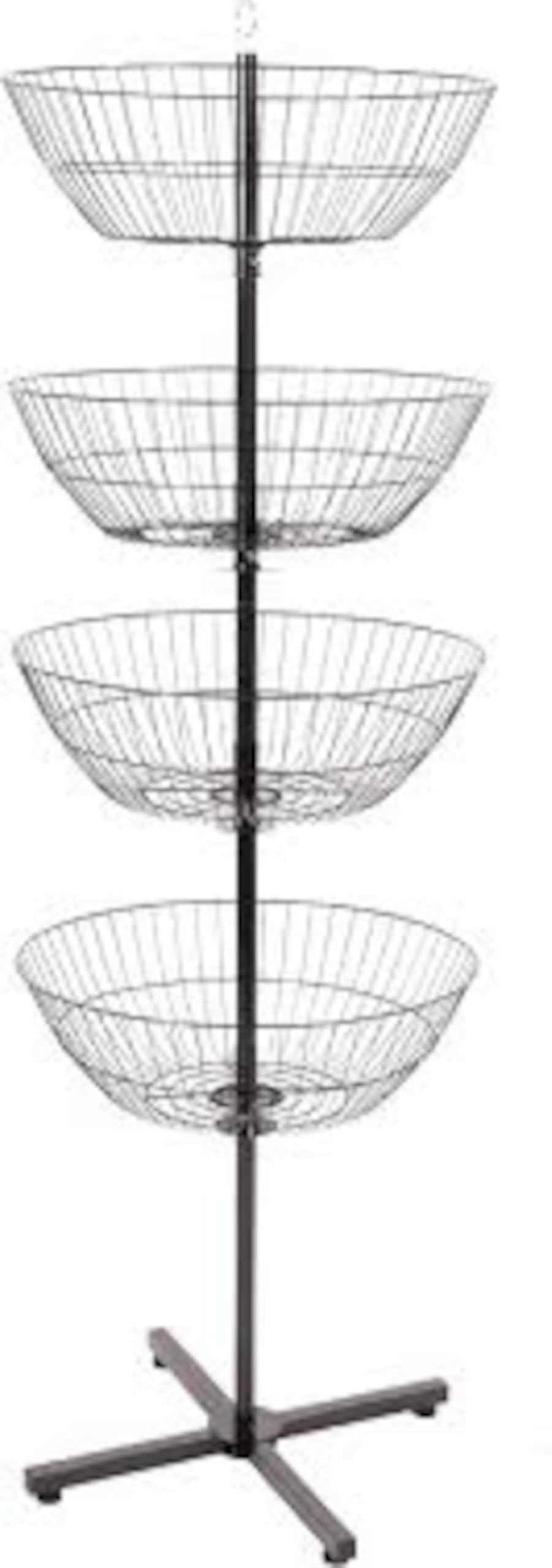 4-Tier Black Powder Coated Spinner Rack - 63