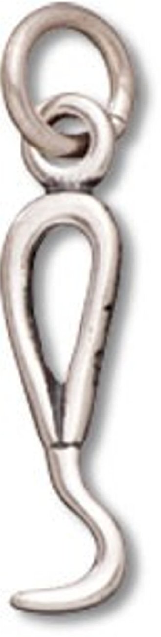 Sterling Silver 3D Horse Hoof Cleaning Pick Charm - Equestrian Jewelry for Horse Lovers - Perfect for Gifts, Horse Shows & Western Fashion Accessories