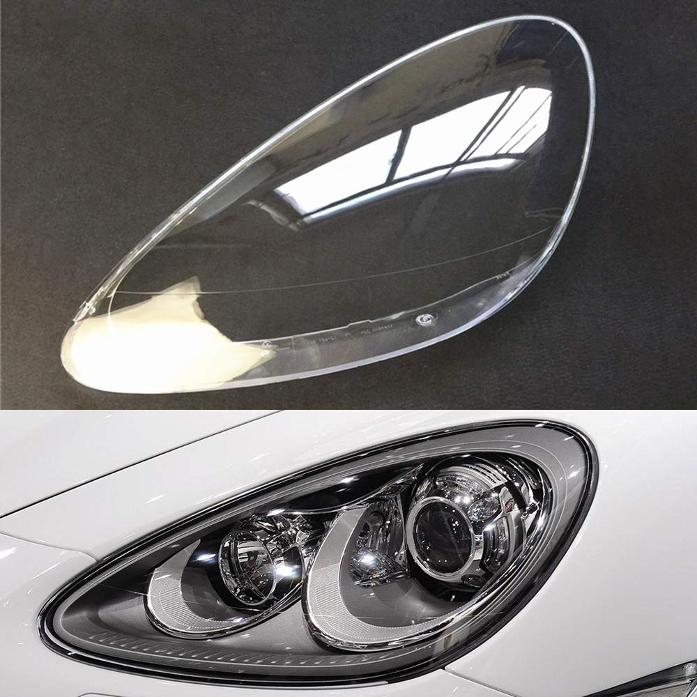 Porsche Cayenne Headlight Cover 2011-2014 - Clear Lens Replacement for Driving Safety