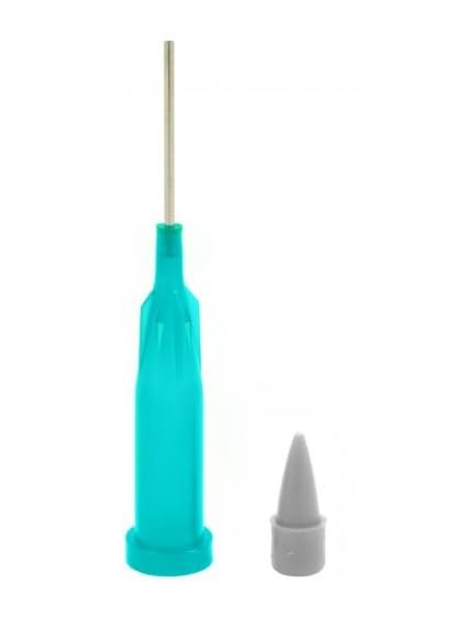 100 Pack 19G Low Viscosity Disposable Tube Tips with Gray Plugs - Perfect for Laboratory, Medical, and Scientific Applications