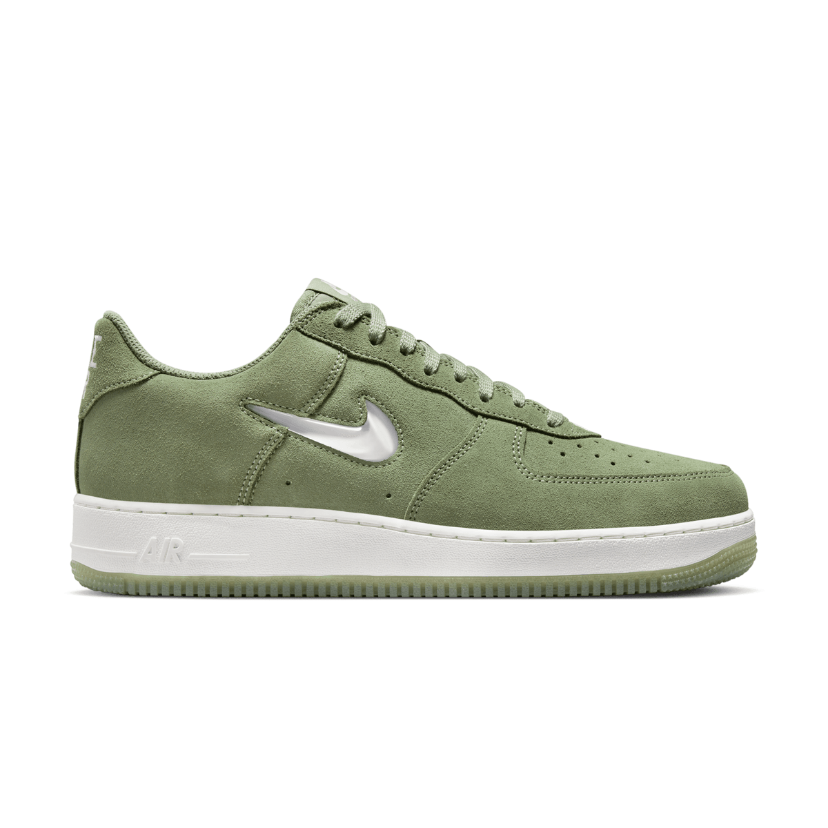 Nike Air Force 1 Low '07 Jewel Sneakers in Oil Green - Limited Edition 'Colour Of The Month' | Stylish Casual Shoes for Men & Women | Perfect for Streetwear, Everyday Wear & Sneaker Collection