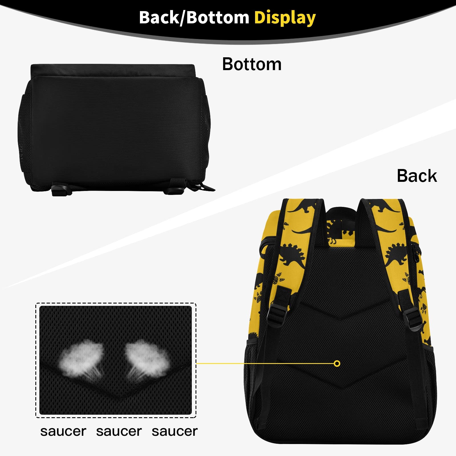 Insulated Dinosaur Cooler Backpack for Women & Men - Large Capacity Leakproof Picnic Lunch Bag for Work, Travel, Beach, Camping, Hiking, Fishing & Beer - Perfect for Outdoor Adventures & Daily Commutes