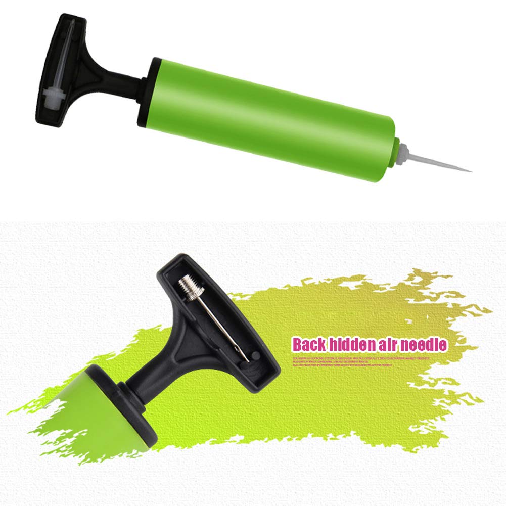 Handheld Air Pump for Football, Soccer Balls, Swimming Rings & Inflatable Toys - Portable Plastic Ball Pump with Needle Adapter | Durable Reusable Air Pump for Sports, Beach, Pool Parties & Outdoor Activities