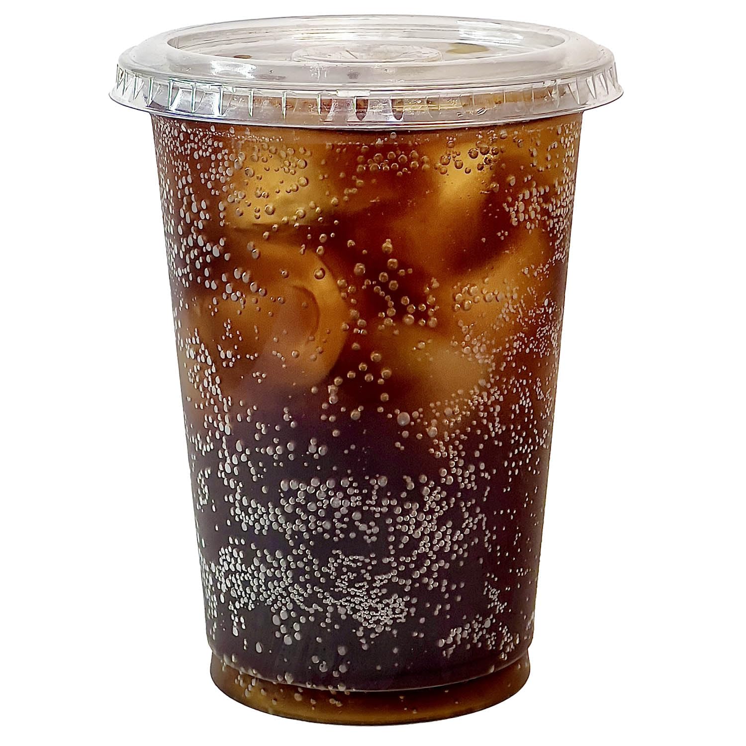 Clear Plastic Disposable Cups with Lids - 9oz PET Party Cups (500 Pack) | Crystal Clear Cold Drink Cups for Smoothies, Iced Coffee, Juice, Soda & Cocktails | Perfect for Home, Office, Cafes, Restaurants & Party Events