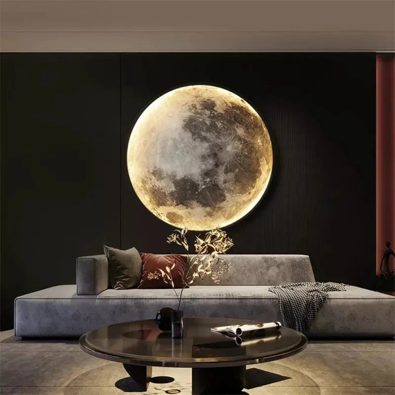 Polina LED Moon Wall Light - 3D Moon Phase Night Light for Bedroom, Nursery, Living Room - Dimmable & Energy-Efficient Wall Decor for Home, Office, and Gift Giving