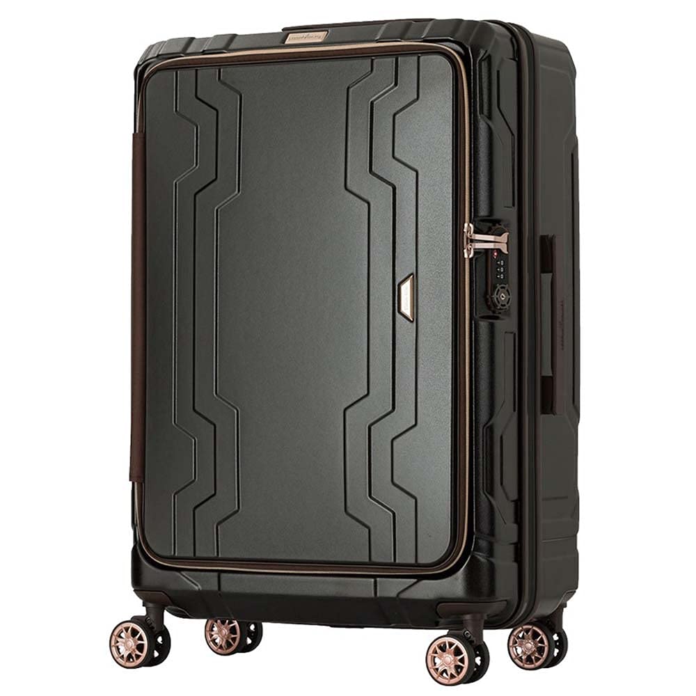 LEGEND WALKER 29-Inch Hardside Checked Luggage with Vertical Opening & Internal Hinge Extension - Large Black Suitcase with Double Cushion Spinner Wheels (Model 5205-66-BK) - Perfect for International Travel, Business Trips & Long Vacations