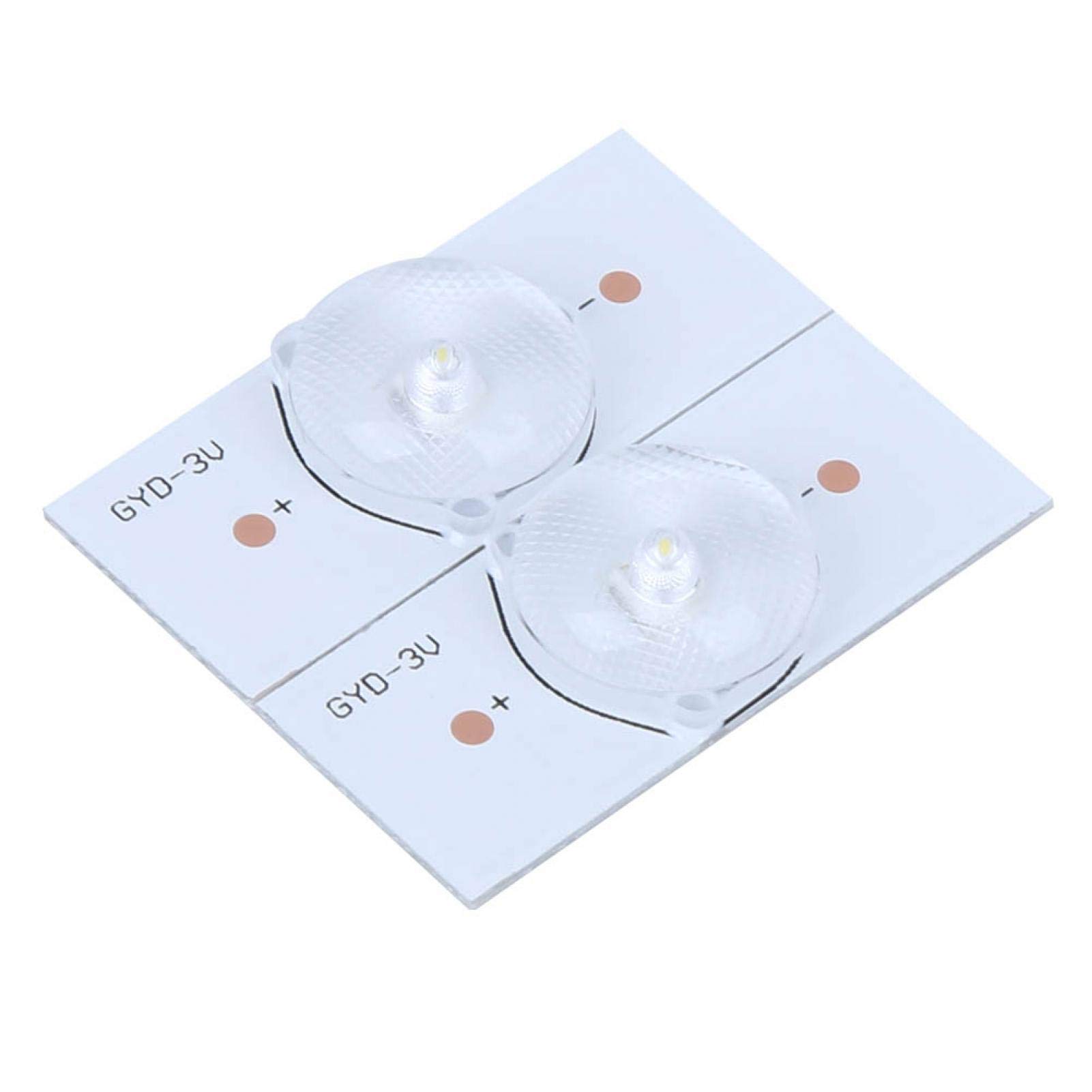 20Pcs 3V SMD LED Beads with Optical Lens - High Brightness Replacement Bulbs for TV Backlight Repair, DIY Lighting Projects - Perfect for Home Electronics Maintenance and Creative Light Crafts