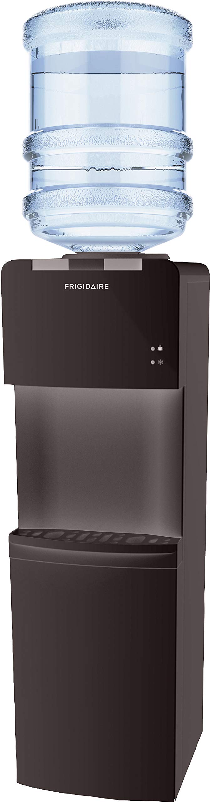 Frigidaire EFWC498 Top Loading Water Cooler Dispenser with Hot & Cold Water, Child Safety Lock, Slim Design for 3/5 Gallon Bottles - Black - Perfect for Home, Office, or Dorm Use