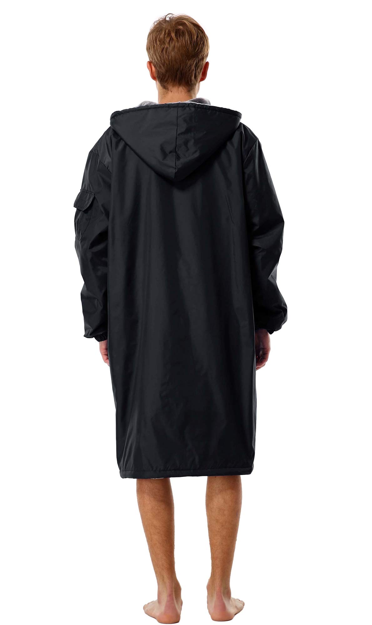 Adoretex Unisex Adult & Youth Faux Fur Lined Swim Parka Jacket - Warm Waterproof Beach Cover Up for Swimming, Surfing & Poolside Relaxation
