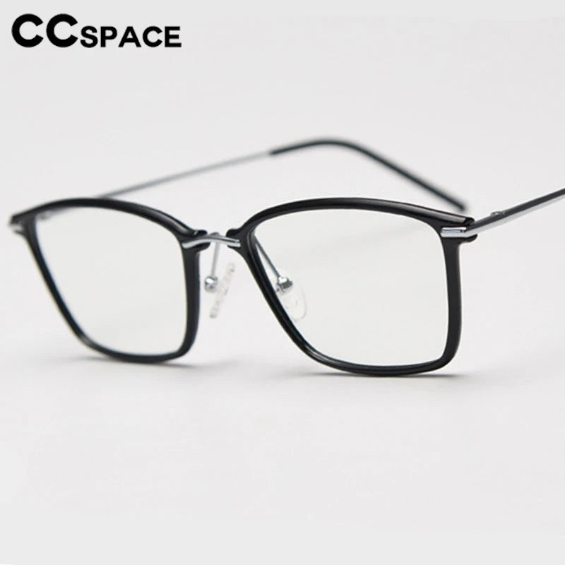 CCspace Women's Full Rim Small Square TR90 Titanium Eyeglasses Frame - Lightweight & Durable for Work, Reading & Daily Use (Model 301814)